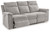 Barnsana Ash Power Reclining Sofa Fabric Barnsana Ash Power Reclining Sofa Fabric