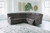 Partymate Slate 2-Piece Reclining Sectional