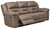 Stoneland Fossil Reclining Sofa Faux Leather