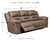 Stoneland Fossil Reclining Sofa Faux Leather