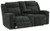 Martinglenn Ebony Dbl Reclining Loveseat W/Console Fabric
