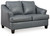 Genoa Steel Loveseat Leather Match Genoa Steel Loveseat Leather Match