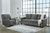 Rannis Pewter 2 Pc. Queen Sofa Sleeper, Rocker Recliner