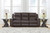 Lavenhorne Granite Reclining Sofa W/ Drop Down Table Faux Leather