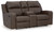 Lavenhorne Granite Dbl Reclining Loveseat W/Console Faux Leather
