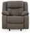 First Base Gunmetal Rocker Recliner Faux Leather