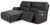 Henefer Midnight 2-Piece Power Reclining Sectional With Laf Pwr Reclining Back Chaise