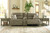 Lubec Taupe 3-Piece Reclining Loveseat With Console