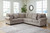 Claireah Umber 3-Piece Sectional With Laf Sofa With Corner Wedge