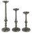 Eravell Pewter Finish Candle Holder Set (Set of 3)