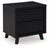Danziar Black Two Drawer Night Stand