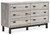 Vessalli Black / Gray Six Drawer Dresser