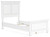 Fortman White Twin Panel Bed