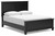 Lanolee Black Queen Panel Bed