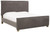 Krystanza Weathered Gray King Upholstered Panel Bed