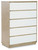 Wendora Bisque/white Five Drawer Chest