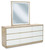 Wendora Bisque / White Dresser And Mirror
