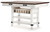 Valebeck White / Brown Rect Dining Room Counter Table With Wine Rack