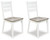 Nollicott Whitewash / Light Gray Dining Room Side Chair (Set of 2)