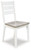 Nollicott Whitewash / Light Gray Dining Room Side Chair (Set of 2)