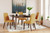 Lyncott Brown / Yellow 5 Pc. Butterfly Extension Table, 4 Side Chairs