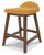 Lyncott Mustard / Brown Upholstered Barstool (Set of 2)