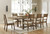 Cabalynn Oatmeal / Light Brown 9 Pc. Dining Room Table, 8 Side Chairs