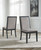 Foyland Black / Brown 8 Pc. Dining Room Table, 6 Side Chairs, Server