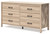 Battelle Tan Six Drawer Dresser