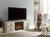 Willowton Whitewash TV Stand With Electric Fireplace