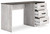 Shawburn White / Dark Charcoal Gray Home Office Desk