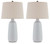 Avianic White Ceramic Table Lamp (Set of 2)