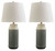 Afener Blue / Beige Ceramic Table Lamp (Set of 2)