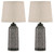 Lanson Antique Bronze Finish Metal Table Lamp (Set of 2)