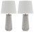 Chaston Antique White Metal Table Lamp (Set of 2)