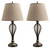 Ornawell Antique Bronze Finish Metal Table Lamp (Set of 2)