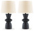 Scarbot Distressed Black Paper Table Lamp (Set of 2)