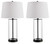 Wilmburgh Clear / Bronze Finish Glass Table Lamp (Set of 2) Wilmburgh Clear / Bronze Finish Glass Table Lamp (Set of 2)