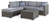 Petal Road Gray Loveseat Sectional, Ottoman, Table Set (Set of 4)