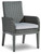 Elite Park Gray Arm Chair With Cushion (Set of 2)