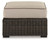 Coastline Bay Brown Ottoman With Cushion