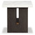 Burkhaus White/dark Brown Rectangular End Table