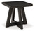 Galliden Black Square End Table