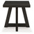 Galliden Black Square End Table