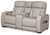 Boyington Gray Power Reclining Loveseat With Console/Adj Hdrst