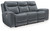 Mindanao Steel Pwr Reclining Sofa With Adj Headrest Leather Match