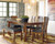 Ralene Light Brown 6 Pc. Extension Table, 4 Side Chairs, Bench