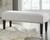 Beauland Ivory Accent Bench Button Tufting