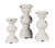 Devorah Antique White Candle Holder Set (Set of 3)