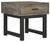 Mondoro Grayish Brown Square End Table